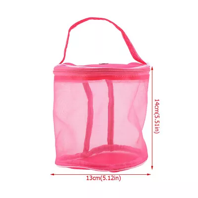 (Rose Red)Portable Storage Bag Cylinder Mesh Wool Yarn Convenient Exquisite AOS • $8.83