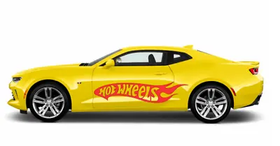 Large Hot Wheels Flames Car Body Vinyl Sticker Decals - Set Of 2 - Left / Right • $29.95