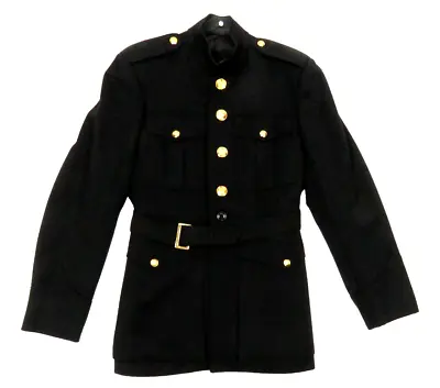 USMC Marine Corps Military Wool Formal Dress Blues Belt Uniform Coat Jacket 40R • $259.99