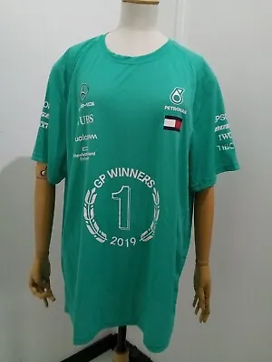 Mercedes AMG F1 Team Lewis Hamilton GP Race Winner 2019 T-shirt Size L BNWT • £18.75