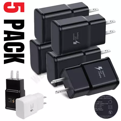 5 Pack Adaptive Rapid Fast Charging Wall USB Charger Adapter US Plug For Samsung • $18.88