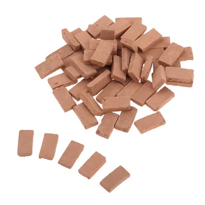 50Pcs Red Bricks Model For   Scale Layout Diorama Scenery Accessories • £7.10