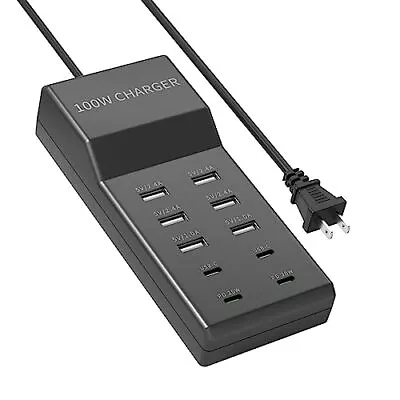 USB Charger 100W 10 Port USB Charger Station For Multiple Devices Fast USB P... • $39.60