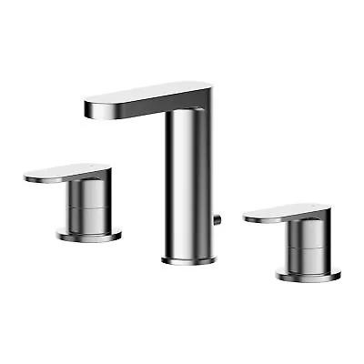 Nuie Binsey 3-Hole Basin Mixer Tap With Pop-Up Waste - Chrome • £125.95