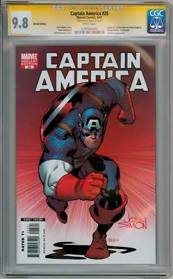 Captain America #25 Variant Cgc 9.8 Signature Series Signed Joe Simon Marvel • £329.95