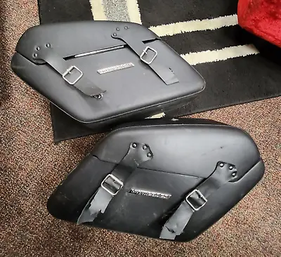 Viking Saddlebags Chopper Bobber Metric Harley Touring Bagger SOFTAIL DYNA 24-56 • $150