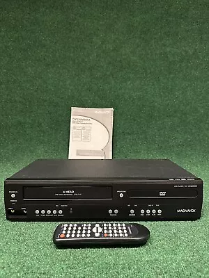 Magnavox DV220MW9A VCR/DVD Combo Player 4-Head VHS Recorder W/ Remote & Manual • $124