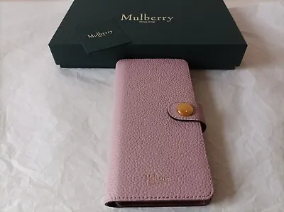 Mulberry IPhone X Flip Phone Case Card Slots Powder Pink Leather In Gift Box NEW • £95