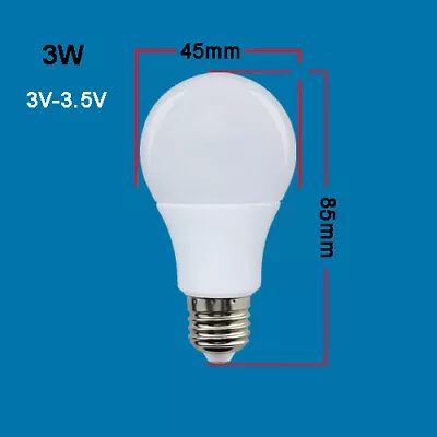 E27 DC 3V 3.7V Low Voltage Ball Shape High Brightness LED Bulb Lamp • $2.99