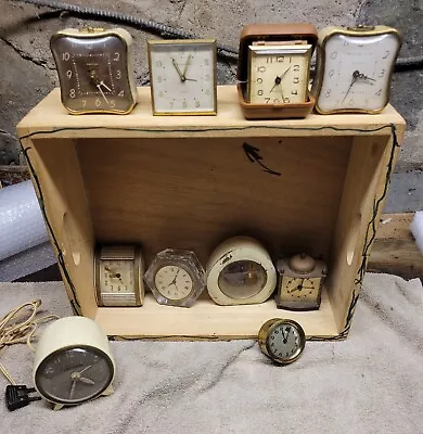 Lot Of 10 Vintage Alarm Clocks • $90