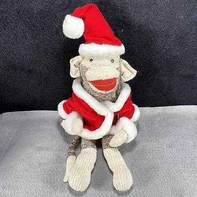 £18.52 • Buy Vintage Handmade Santa Sock Monkey - Estate Find