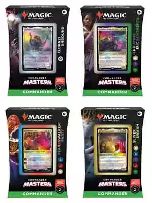 MTG Magic Gathering Commander Masters Set Of 4 Commander Decks FACTORY SEALED!! • $299.95