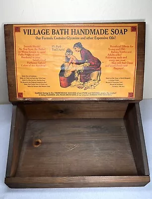 Country Store Vintage Village Bath Handmade Soap Box USA 1971 Advertising Decor • $33.74