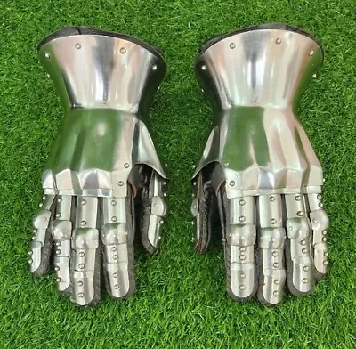 Gauntlets | Finger Gauntlets | Medieval Functional Gauntlets | Large 16 G Steel  • $119.60