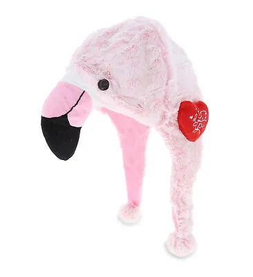 $20.19 • Buy DolliBu I LOVE YOU Super Soft Plush Flamingo Hat, Valentine Romantic Gift - 16 