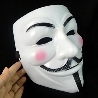 $2.90 • Buy Anonymous Hacker V For Vendetta Guy Mask Halloween Fancy Party Cosplay Costume