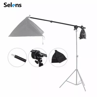 Overhead Boom Arm W/ Grip Head Clip Extendable Fr Studio Softbox Top Light Stand • £29.99