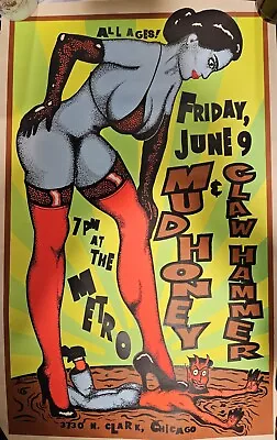 Mudhoney Clawhammer Painted Poster Metro Chicago Lyndsey Kuhn Amazing... • $199