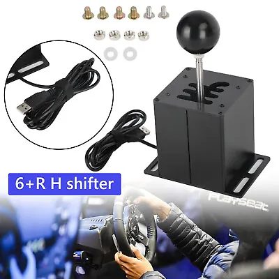 $90.95 • Buy 6+R USB Simulator H Gear Shifter For Logitech T300RS/GT Steering Wheel  Black YU