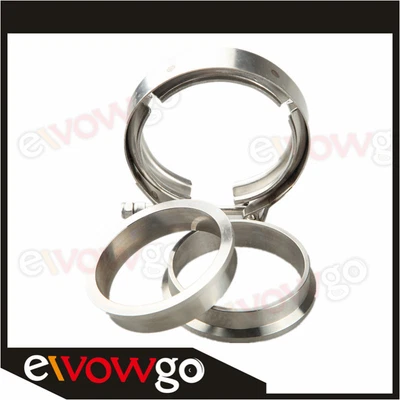 $22 • Buy 2.75  Stainless V-Band Clamp & Stainless Flange Kit For Downpipe Intercooler
