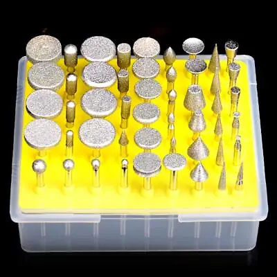 50pcs Diamond Coated Grinding Head Grinding Burrs Set For Dremel Rotary Tools • $14.89
