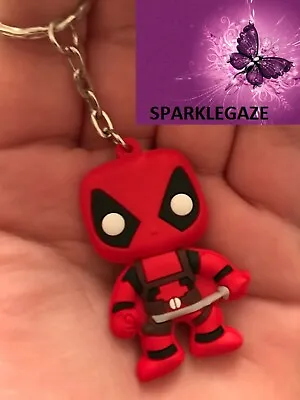 Brand New Pvc Marvel Superhero Deadpool Keyring  7 • $4.30