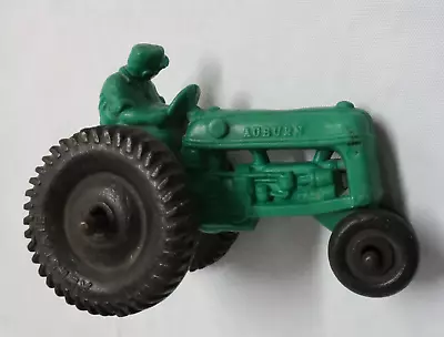 Auburn Green 4 Inch Rubber Toy Farm Tractor Black Allstate Wheels Vintage 1950s • $19.99