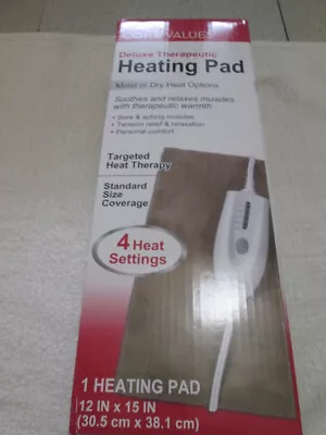 Core Values Deluxe Therapeutic Heating Pad With Moist Or Dry Heat 12  X 15  • $20