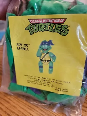 Nos Inflatable 20  Tmnt 1989 Mirage Donatello Carnival Prize Toy Vtg Rare Retro • $54.78