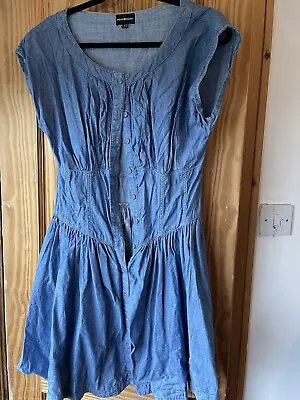 Warehouse Denim Buttoned Up Summer Dress Size 12 • £5