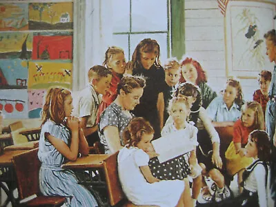 MISS MARY AT READING TIME   NORMAN ROCKWELL8x10 Poster FINE ART Print INTRO • $3.99