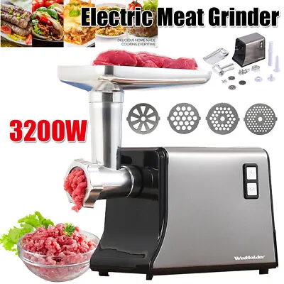 3200W Electric Meat Grinder Mincer Machine Mincing Sausage Maker Food Filler • £65.99