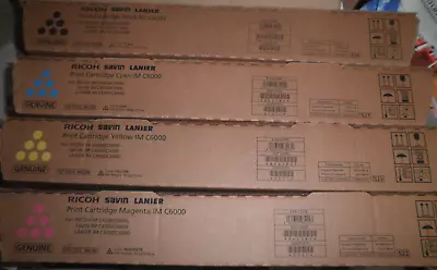 Ricoh Genuine IM C6000 Toner Print Cartridge Set CMYK OEM Original C4500 New • $270