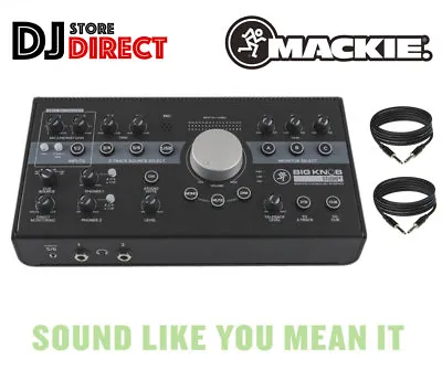 MACKIE BIG KNOB STUDIO+ PLUS Monitor Controller & USB Interface 2 FREE TRS LEADS • £299