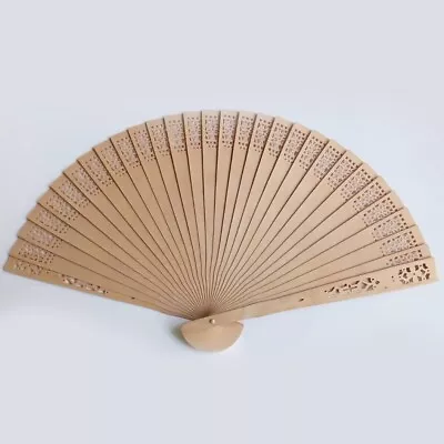 $8 • Buy JAPANESE Classical Elegant High Quality Fold Wood Engrave Sandalwood HAND FAN