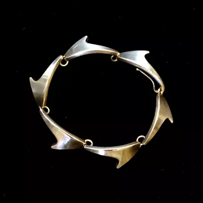 Vintage Signed Bent K Knudsen Denmark Sterling Silver Modernist Bracelet • $264.99