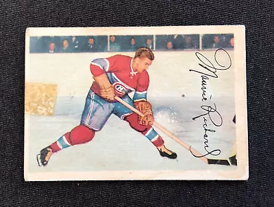 Cards 1953-54 Parkhurst Maurice Richard #24 Hockey Original Montreal Canadiens • $42