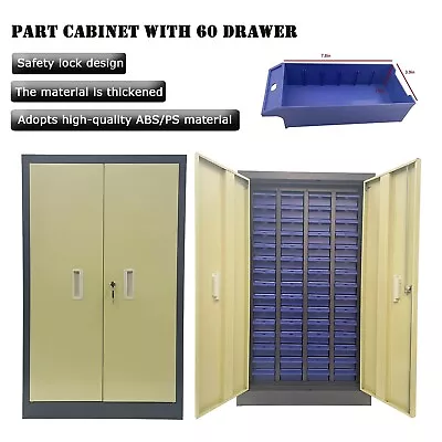 60 Drawer Part Cabinet Bolt And Nut Tool Storage Organization Shelves With Door • $315.84