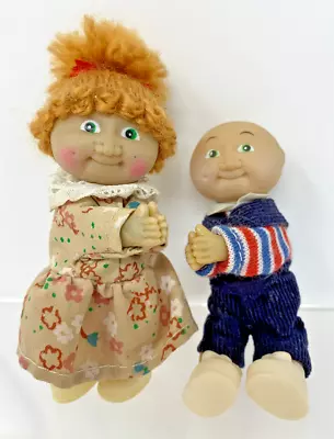 Cabbage Patch Kids Pencil Pen Holder Vintage Girl & Boy Clip On Mini Doll LOT • $16.99