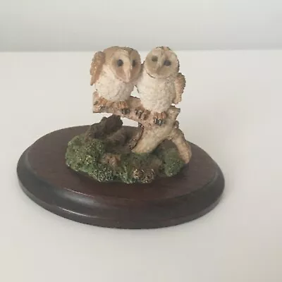 Small/Cute Country Artists Two Barn Owls Figurine Lovely Detail • £5.95