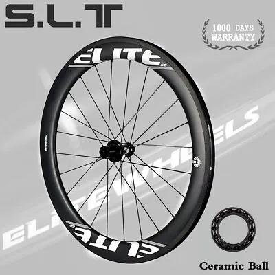 $718 • Buy ELITE SLT AERO Brake Surface Carbon Wheelset RA18 Ceramic Bearing Hub Clincher