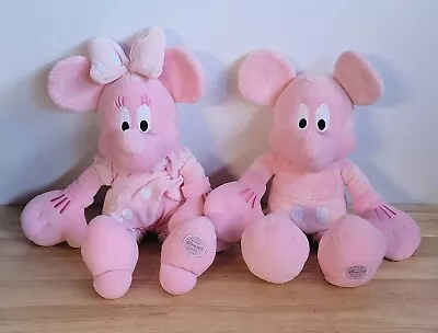 RARE Disney Think Pink Mickey & Minnie Mouse Plush Disney Store Exclusive  • $49.99