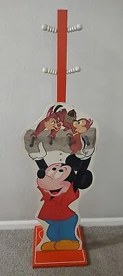 VINTAGE DISNEY Store Prop - Chip & Dale - Mickey Mouse Growth Chart And Hanger • $149.99