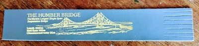 £4.06 • Buy Humber Bridge 🌉 Yorkshire Vintage Grey Leather Bookmark EXCELLENT FRONT!!! B92