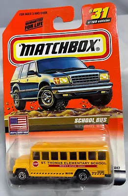 MATCHBOX   ROCKY RIVEROHIO SCHOOL BUS  FROM 2000 COLL #31 Of 100 • $5