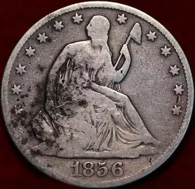 1856 Philadelphia Mint Silver Seated Half Dollar • $26