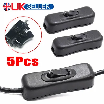 5Pcs Lamp Switch Rocker 12V 250V Camping Light In Line Battery Wire 4x4 Inline • £4.59