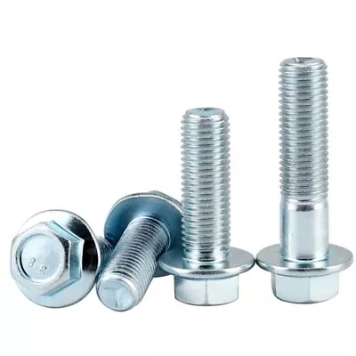 Flanged Hexagon Head Bolts Select Coarse Fine Thread M5 M6 M8 M10 M12 • $2.98