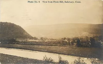 Salisbury Connecticut~View From Frink Hill~no. 8~1918 Real Photo Postcard~RPPC • £10.69