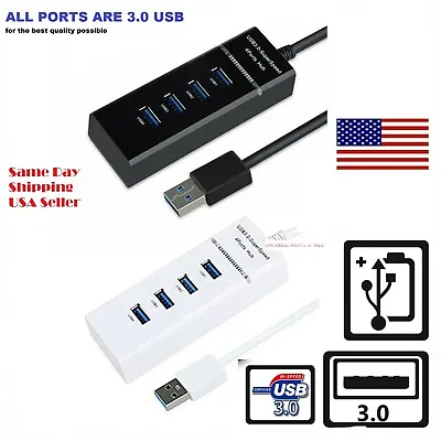 4 Port USB 3.0 HUB Multi High Speed Splitter Expansion Desktop Laptop PC Max OS • $6.44